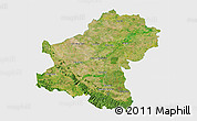 Satellite 3D Map of Nakhon Ratchasima, single color outside