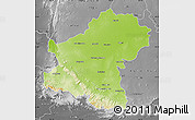 Physical Map of Nakhon Ratchasima, desaturated