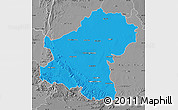 Political Map of Nakhon Ratchasima, desaturated