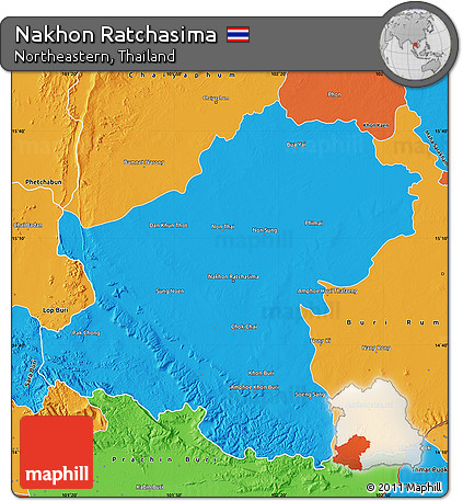 Political Map of Nakhon Ratchasima