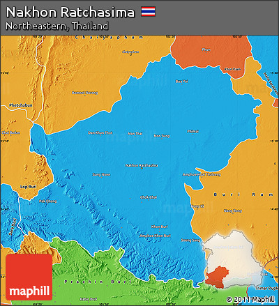 Political Map of Nakhon Ratchasima