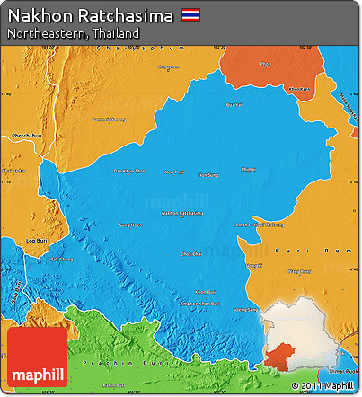 Political Map of Nakhon Ratchasima