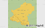 Savanna Style Map of Nakhon Ratchasima, single color outside