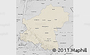 Shaded Relief Map of Nakhon Ratchasima, desaturated
