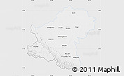 Silver Style Map of Nakhon Ratchasima, single color outside