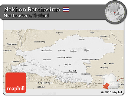 Classic Style Panoramic Map of Nakhon Ratchasima