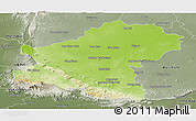 Physical Panoramic Map of Nakhon Ratchasima, semi-desaturated