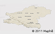 Shaded Relief Panoramic Map of Nakhon Ratchasima, cropped outside