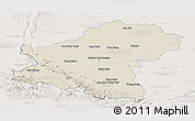 Shaded Relief Panoramic Map of Nakhon Ratchasima, lighten
