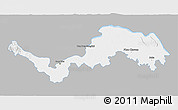 Gray 3D Map of Nong Khai, single color outside