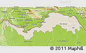 Shaded Relief 3D Map of Nong Khai, physical outside