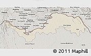 Shaded Relief 3D Map of Nong Khai, semi-desaturated