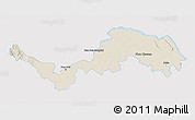Shaded Relief 3D Map of Nong Khai, single color outside