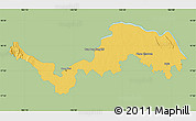 Savanna Style Map of Nong Khai, single color outside
