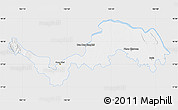 Silver Style Map of Nong Khai, single color outside