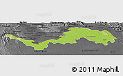 Physical Panoramic Map of Nong Khai, darken, desaturated