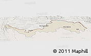 Shaded Relief Panoramic Map of Nong Khai, lighten