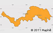 Political Simple Map of Nong Khai, cropped outside