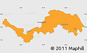 Political Simple Map of Nong Khai, single color outside