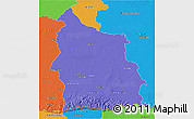 Political 3D Map of Sisaket