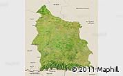 Satellite 3D Map of Sisaket, shaded relief outside