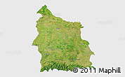 Satellite 3D Map of Sisaket, single color outside