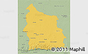 Savanna Style 3D Map of Sisaket