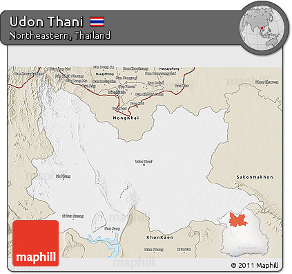 Classic Style 3D Map of Udon Thani