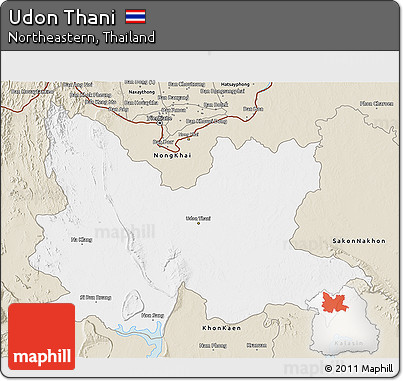 Classic Style 3D Map of Udon Thani