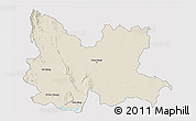 Shaded Relief 3D Map of Udon Thani, cropped outside