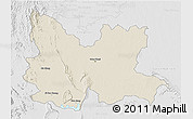 Shaded Relief 3D Map of Udon Thani, lighten, desaturated