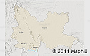 Shaded Relief 3D Map of Udon Thani, lighten, semi-desaturated