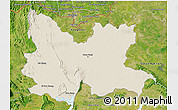 Shaded Relief 3D Map of Udon Thani, satellite outside