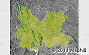 Satellite Map of Udon Thani, desaturated