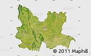 Satellite Map of Udon Thani, single color outside