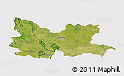 Satellite Panoramic Map of Udon Thani, cropped outside