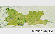 Satellite Panoramic Map of Udon Thani, lighten
