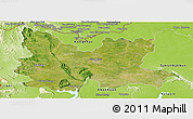 Satellite Panoramic Map of Udon Thani, physical outside