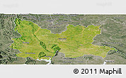 Satellite Panoramic Map of Udon Thani, semi-desaturated