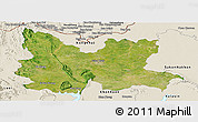 Satellite Panoramic Map of Udon Thani, shaded relief outside