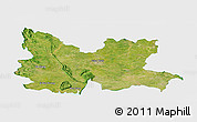 Satellite Panoramic Map of Udon Thani, single color outside