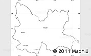 Blank Simple Map of Udon Thani, cropped outside