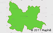 Political Simple Map of Udon Thani, cropped outside