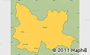 Savanna Style Simple Map of Udon Thani, cropped outside