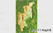 Physical 3D Map of Chiang Mai, satellite outside
