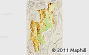 Physical 3D Map of Chiang Mai, shaded relief outside