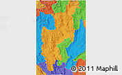 Political 3D Map of Chiang Mai