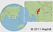 Savanna Style Location Map of Chiang Mai