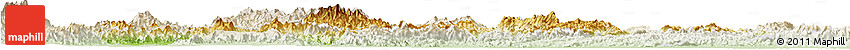 Physical Horizon Map of Lampang, lighten