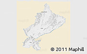 Classic Style Panoramic Map of Lampang, single color outside